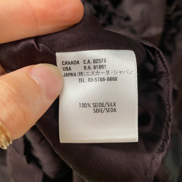 Escada Germany Luxury 100% Silk Brown Off The Shoulder Gown Maxi Dress Size 38 - Picture 10 of 11